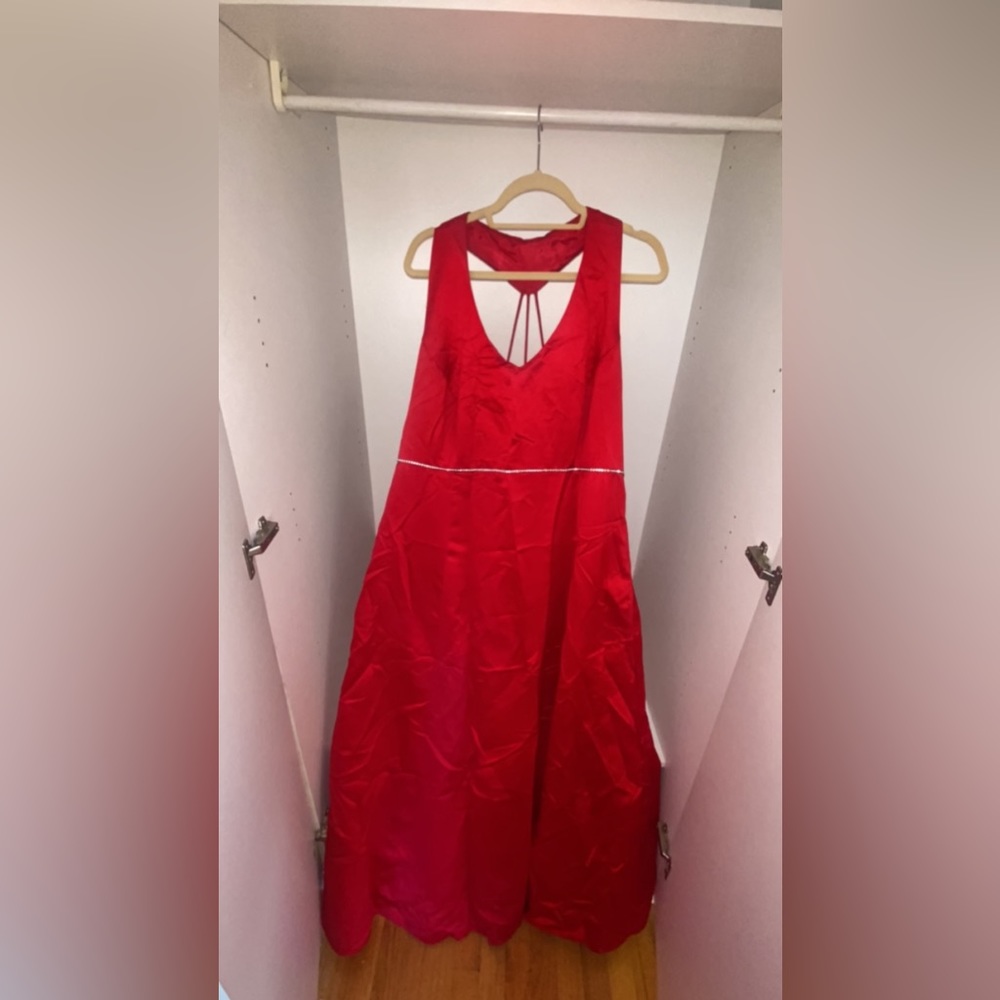 Red bridesmaid or prom dress